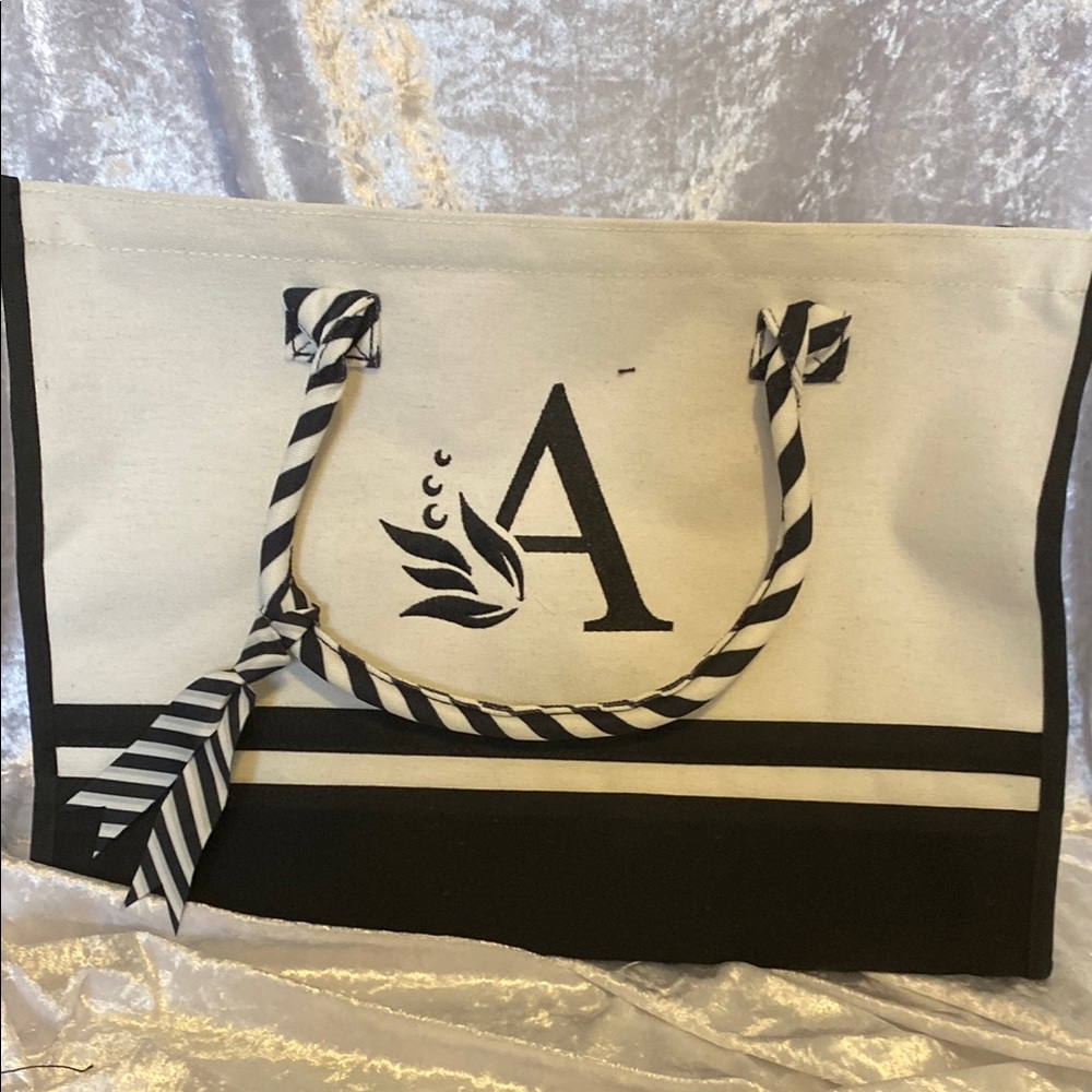 Black and White canvas Tote Bag